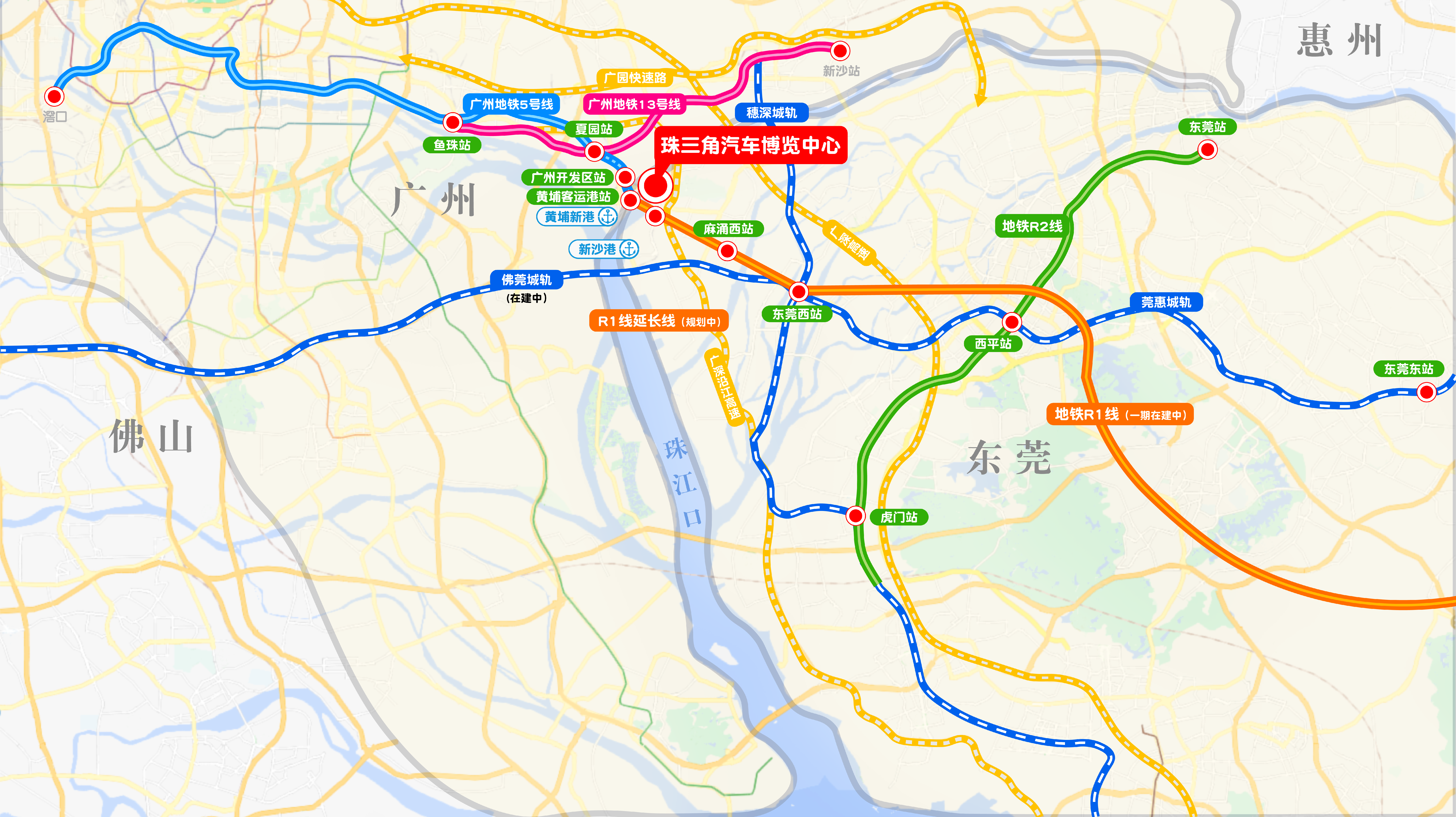 開發區東連華陽湖溼地公園位於東莞麻涌珠三角汽車博覽中心來這裡買車